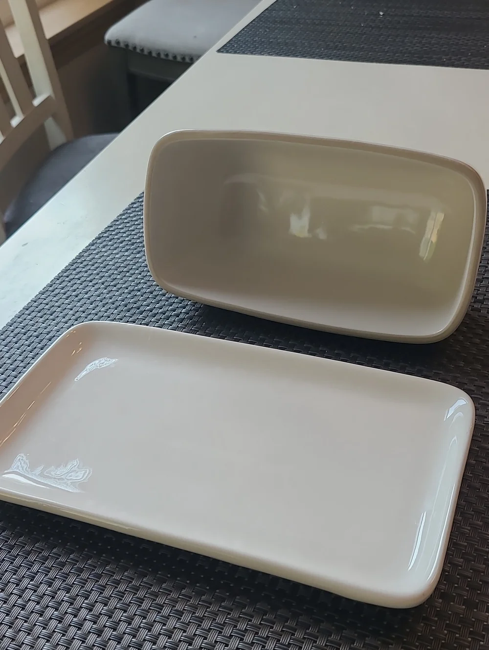 Delight White Ceramic Butter Dish - Classic Home Dining